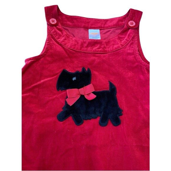 Gymboree Red Scottie Dog Jumper Dress Little Girl's Size 4T - Picture 2 of 5